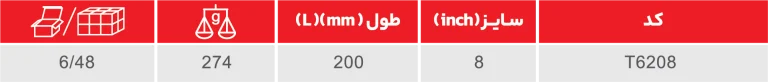 سیم چین صنعتی سری Mustang سایز 8 اینچ (ساخت چین)